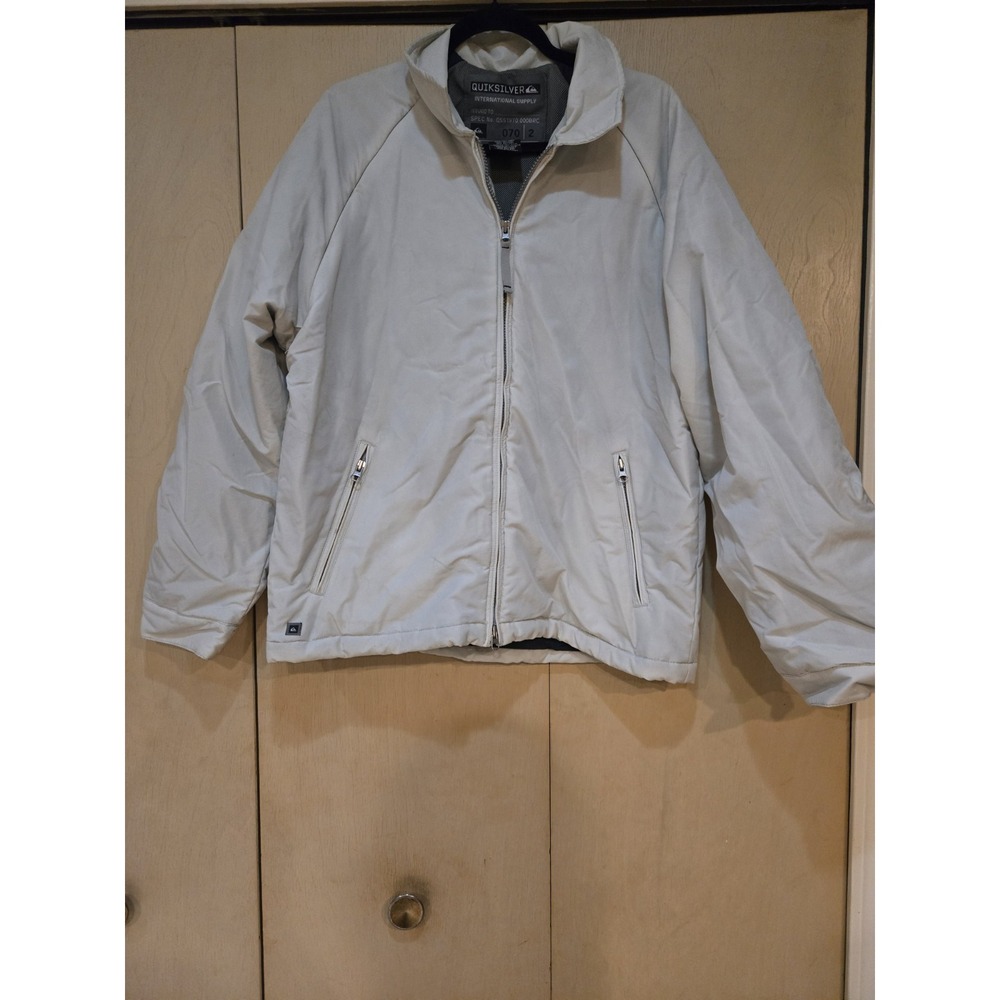 Quiksilver International Supply Men's M Insulated Nylon Y2K Gray Back Vents